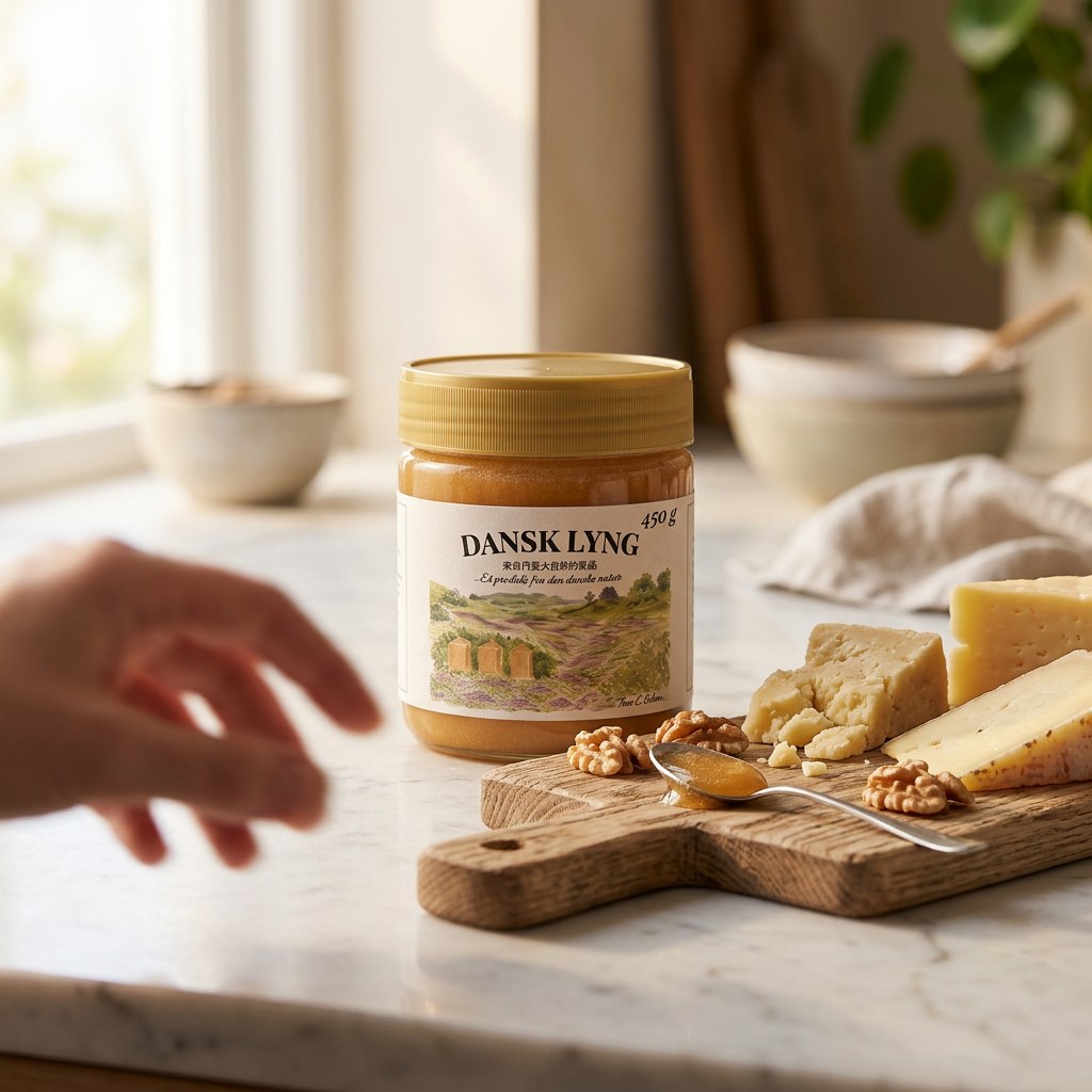 Heather honey served with cheese